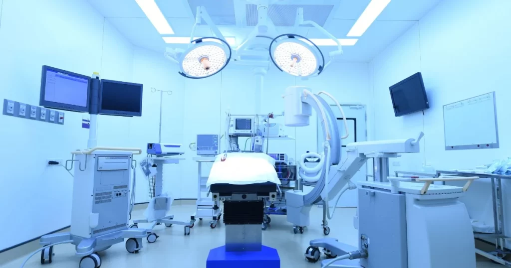 Operating room at accredited hospital in Tijuana, Mexico